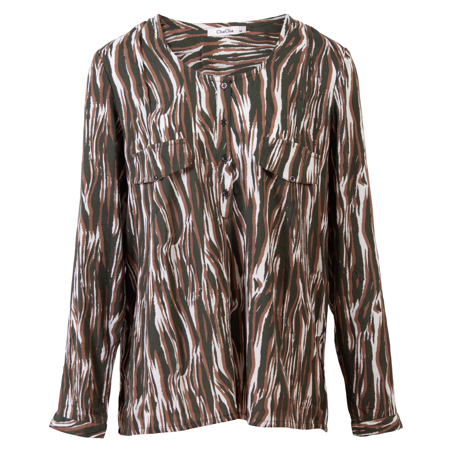 Chacha Dame Bluse Khaki