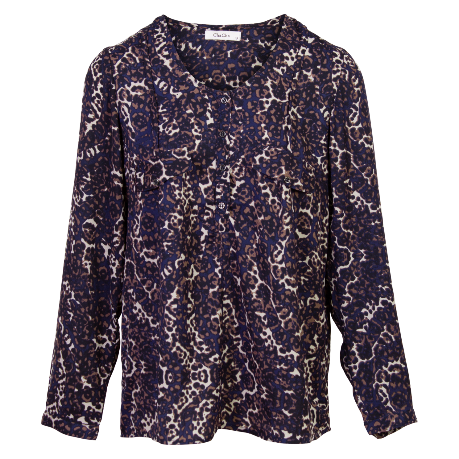 Chacha Dame Bluse Leopard