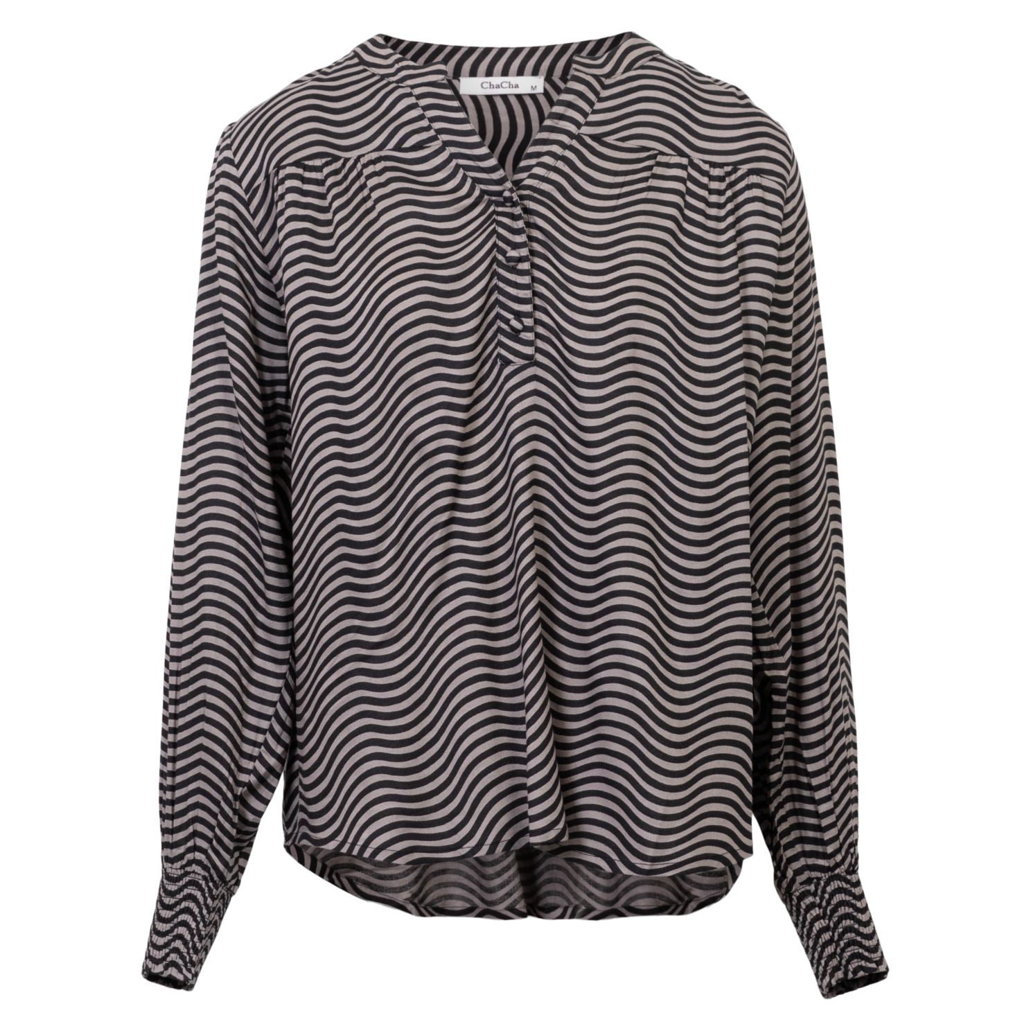 Chacha Dame Bluse Moon Rock Black