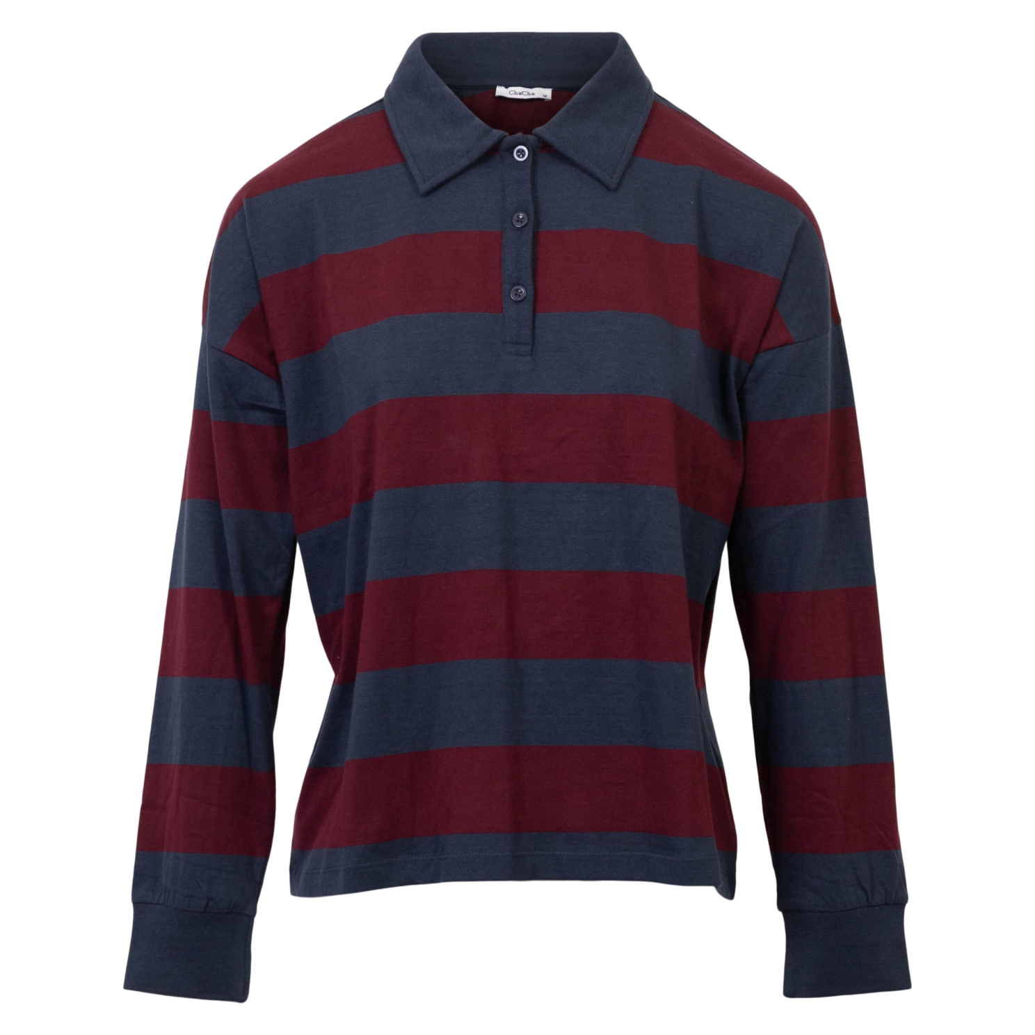 Chacha Dame Bluse Navy Bordeaux