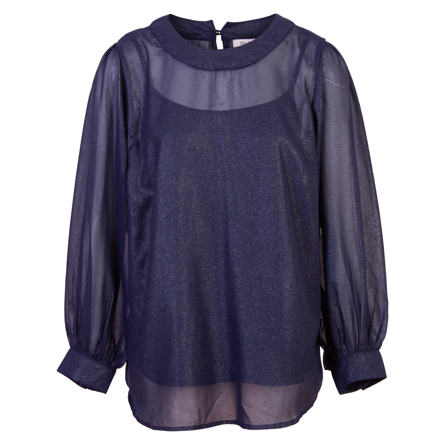 Chacha Dame Bluse Navy Glitter