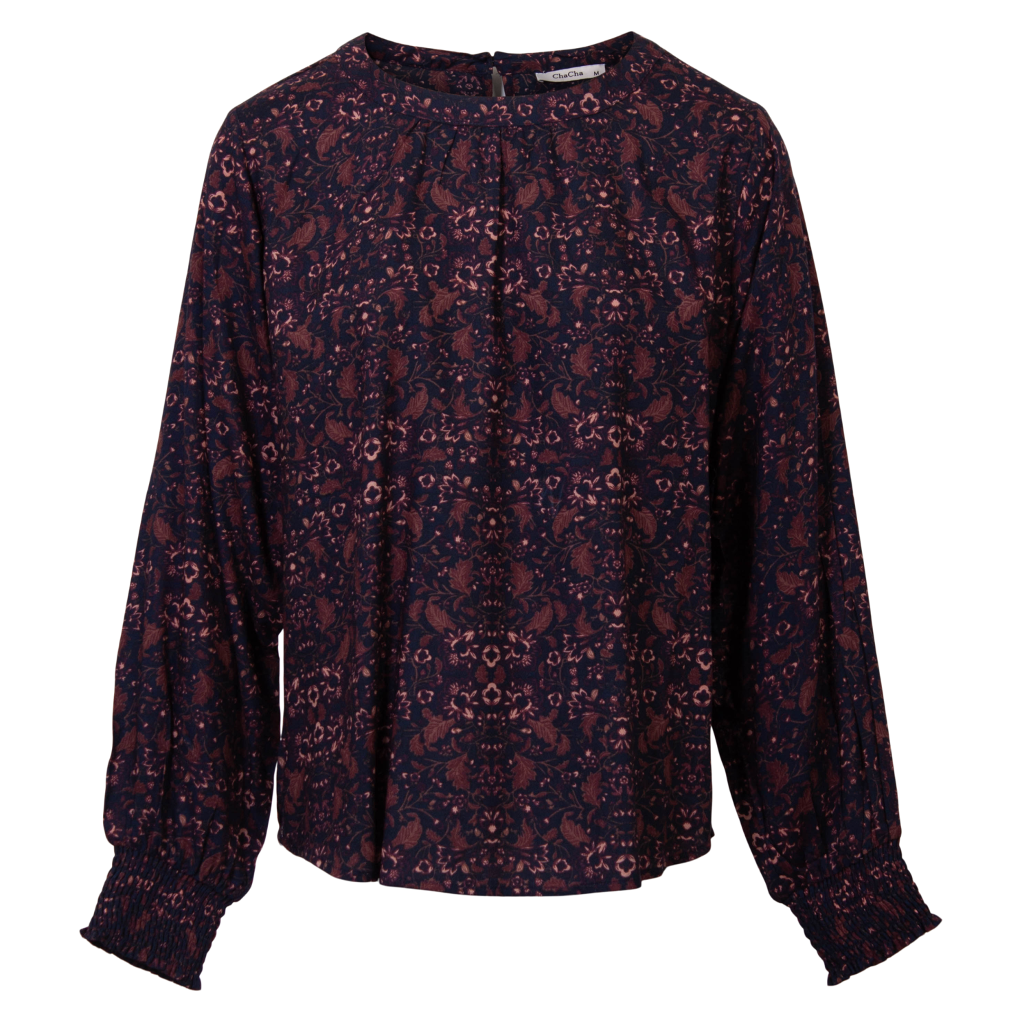 Chacha Dame Bluse Navy Red