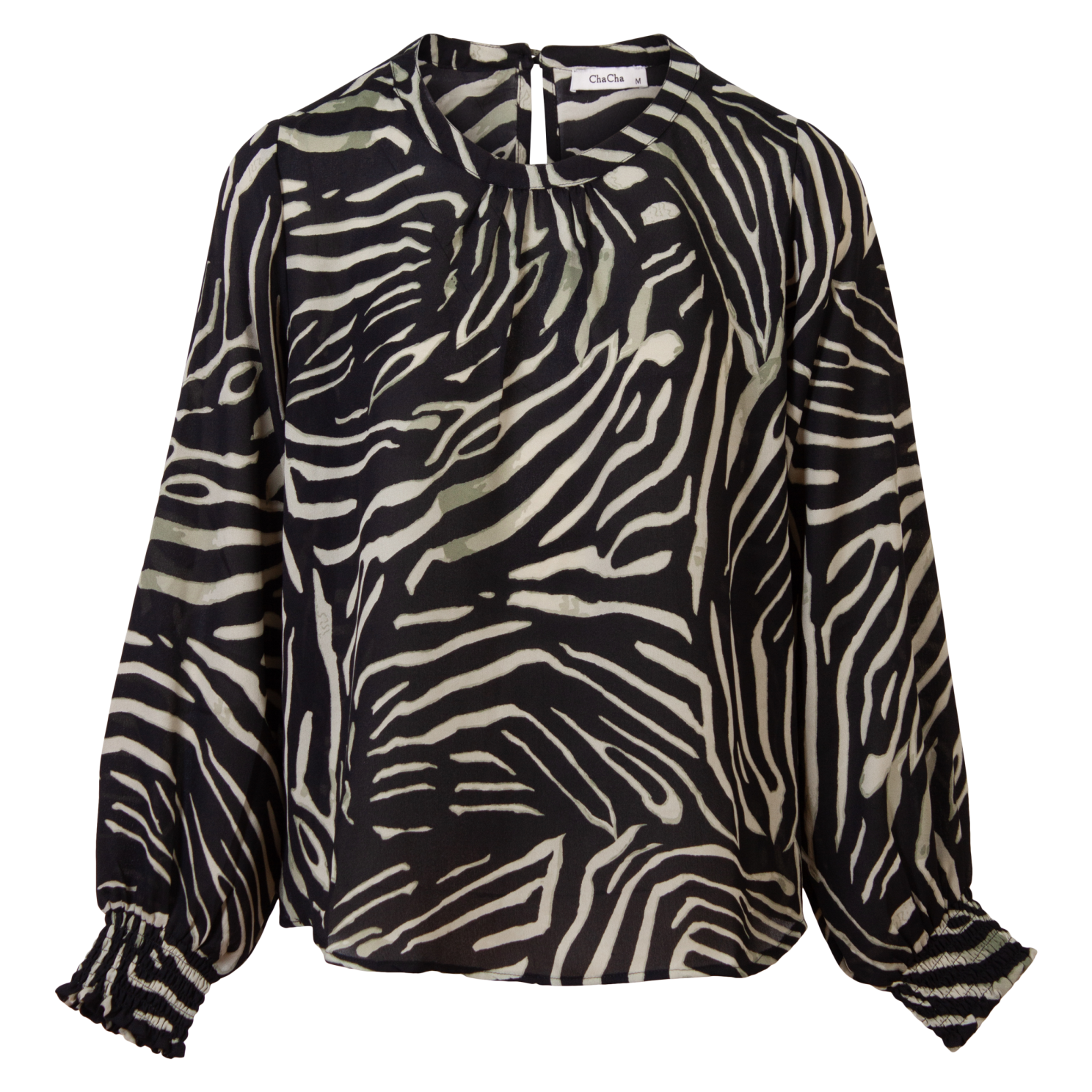 Chacha Dame Bluse Print   Blue