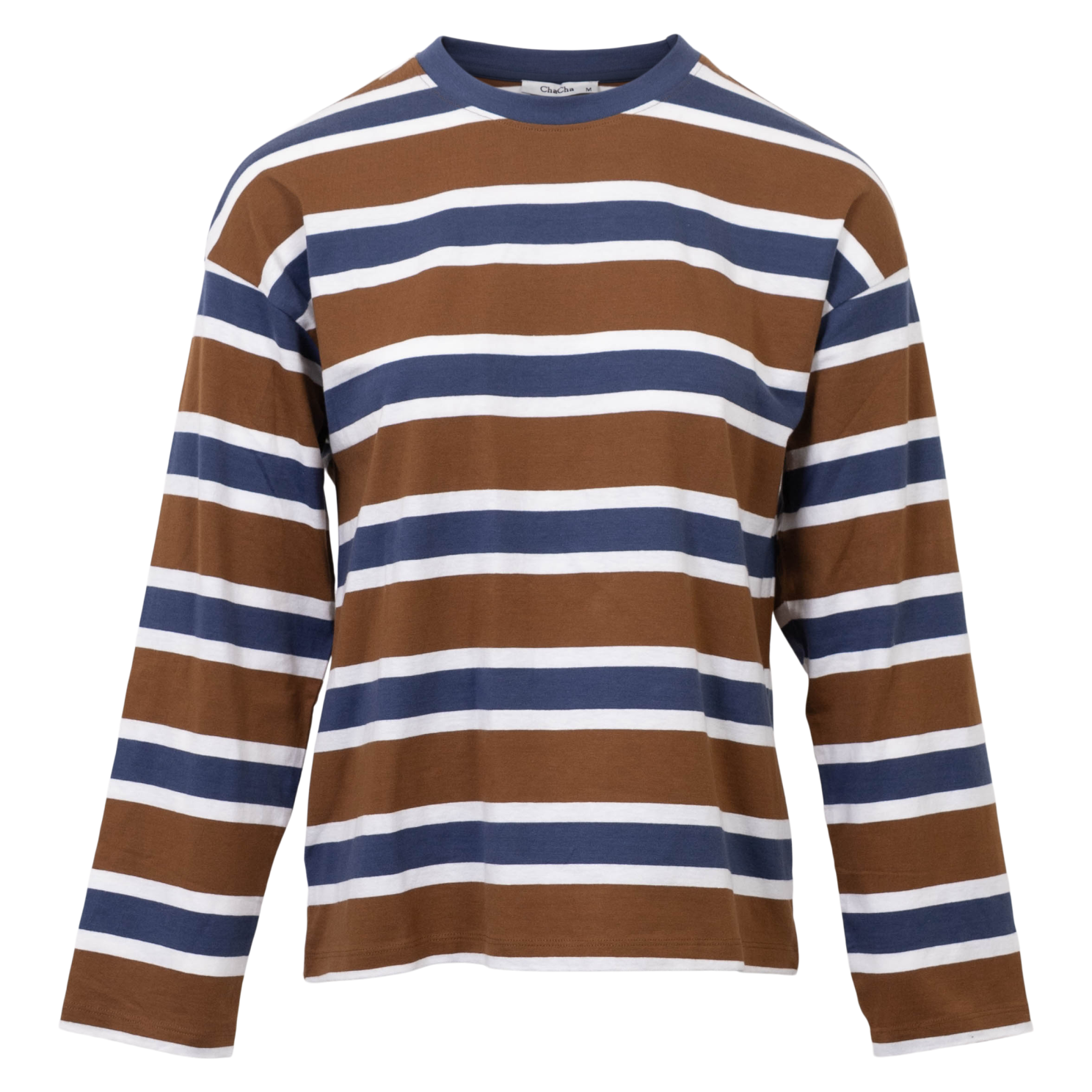Chacha Dame  -shirt Brown Blue White