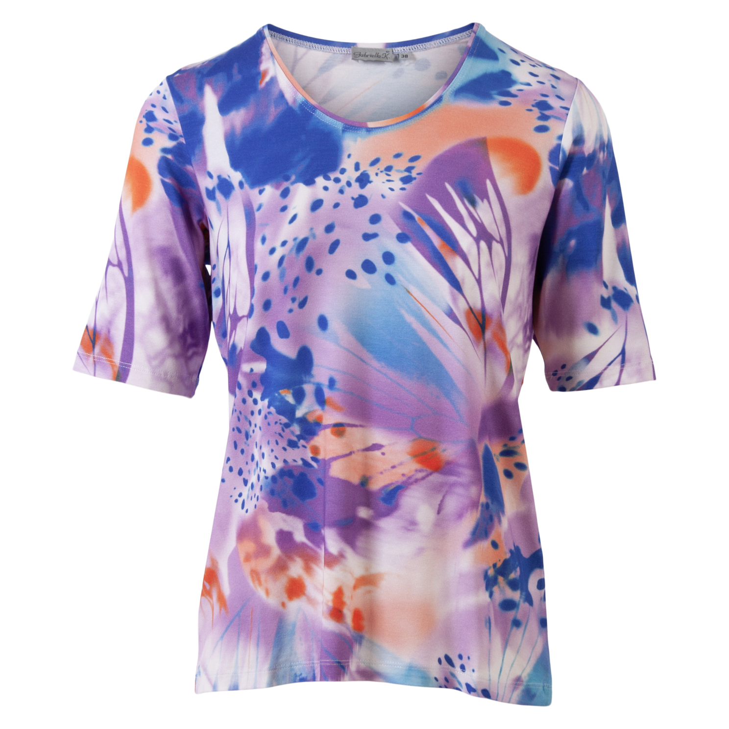Gabriella    Dame Kortærmet Bluse Lilac 50