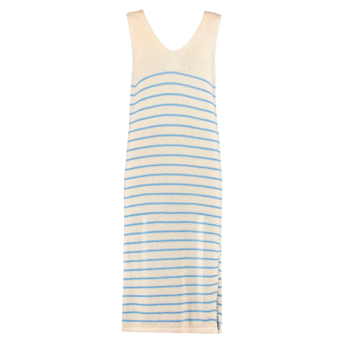 Hailys Dame Kjole Beige Stripe