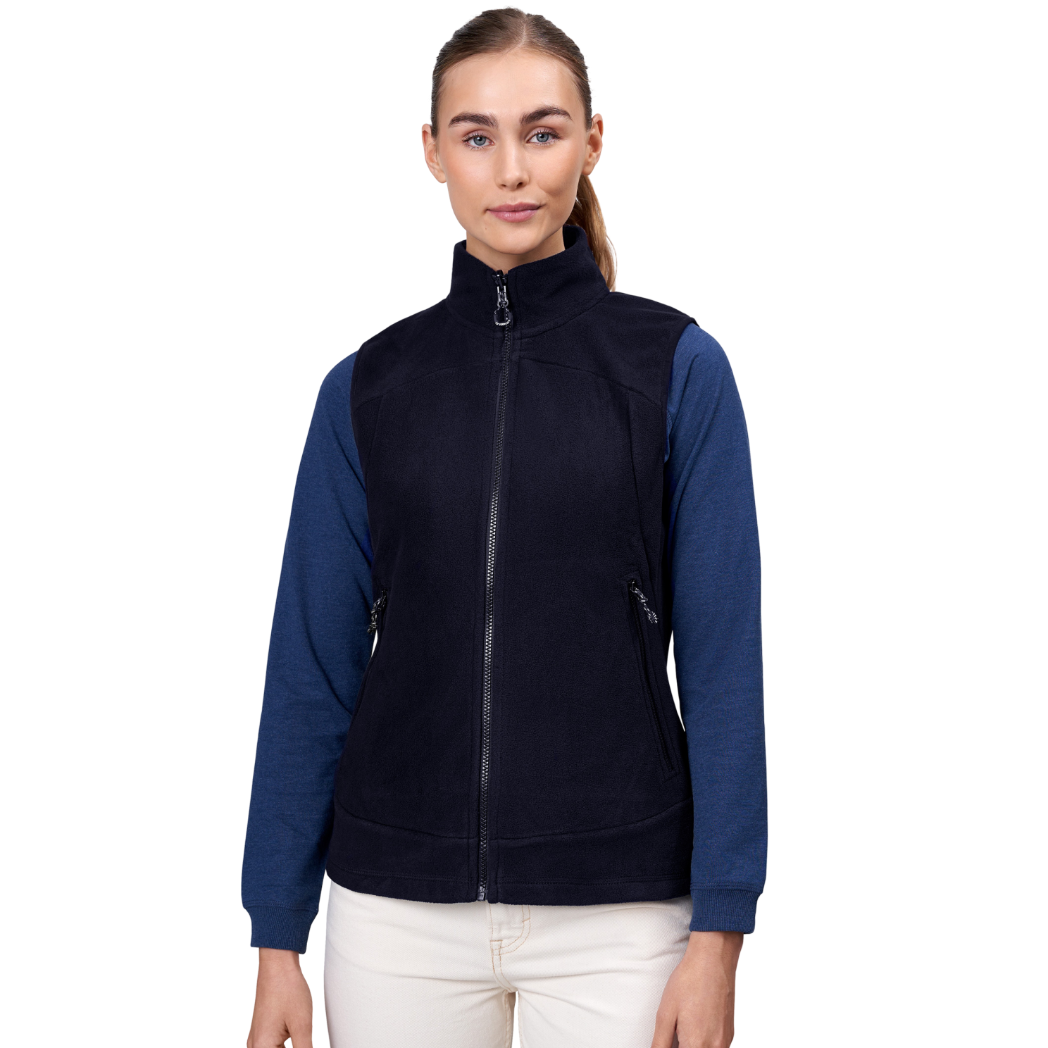 Id Active Dame Vest    Fleece Navy