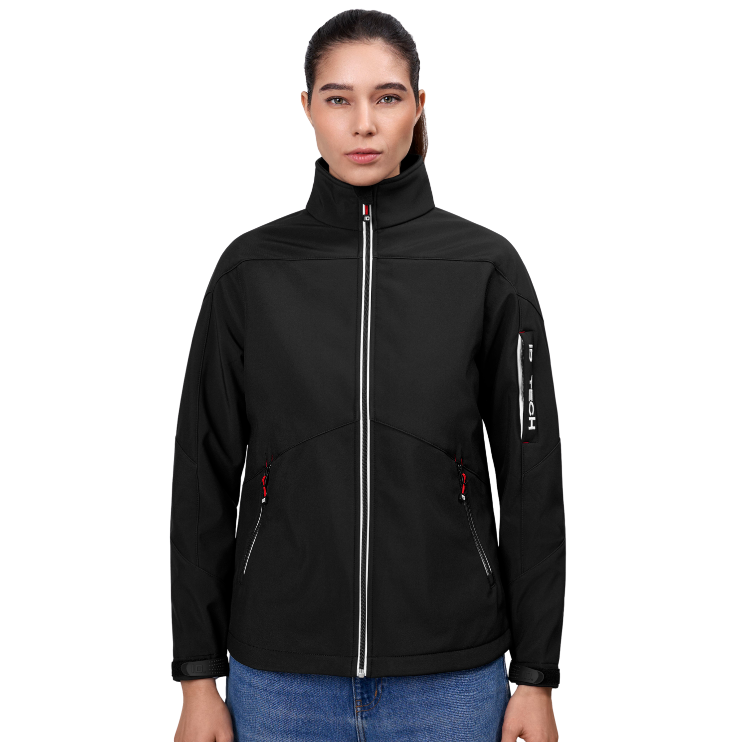 Id Kontrast Dame Softshell Black