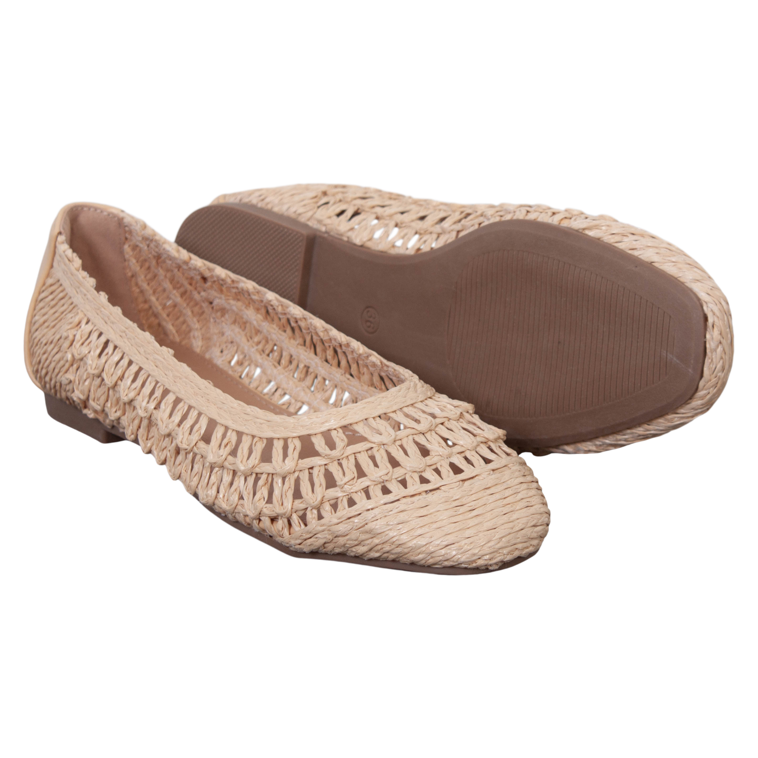 Ideal Shoes Dame Ballerina Beige 41