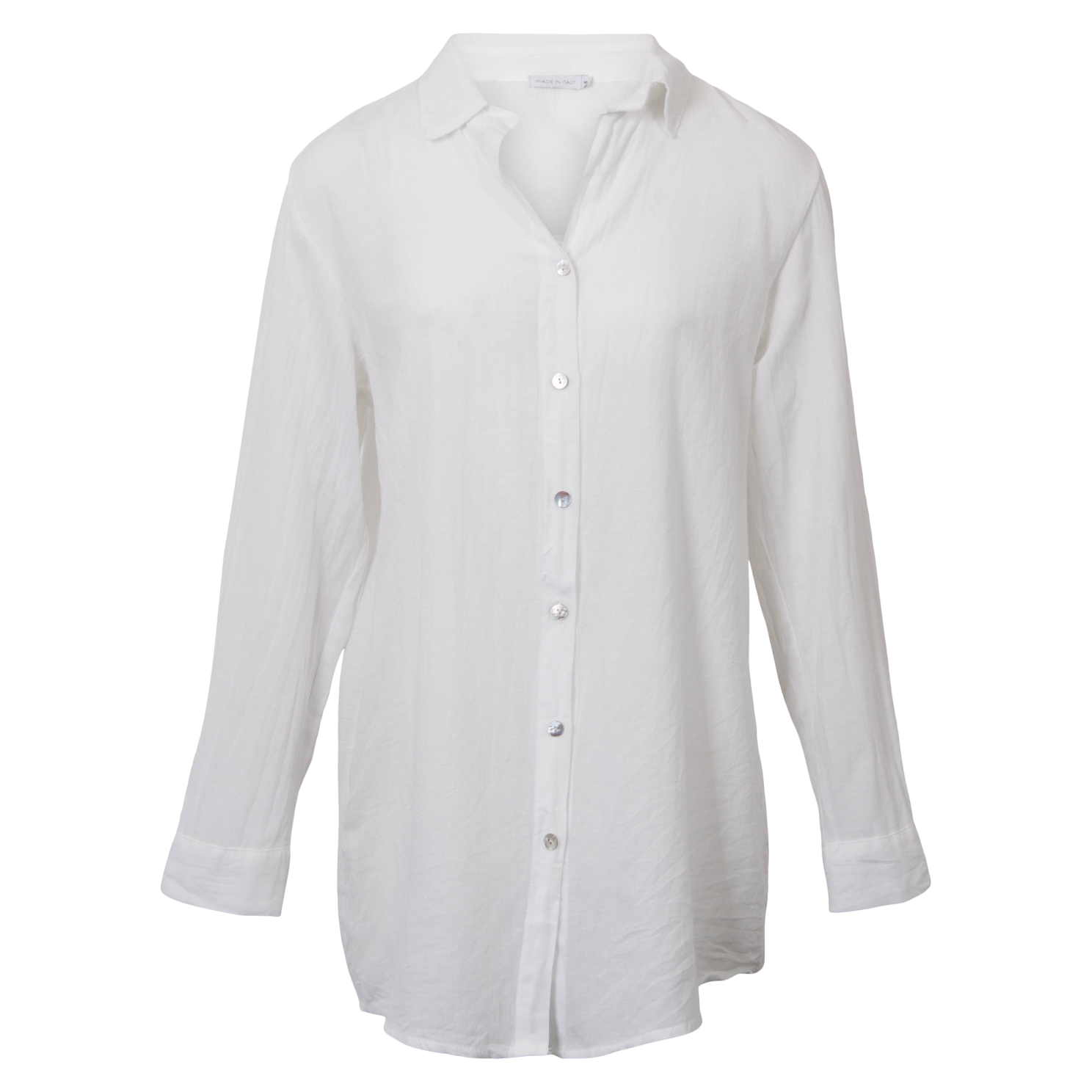 Leonora Dame Skjorte   Hørmix Bright White