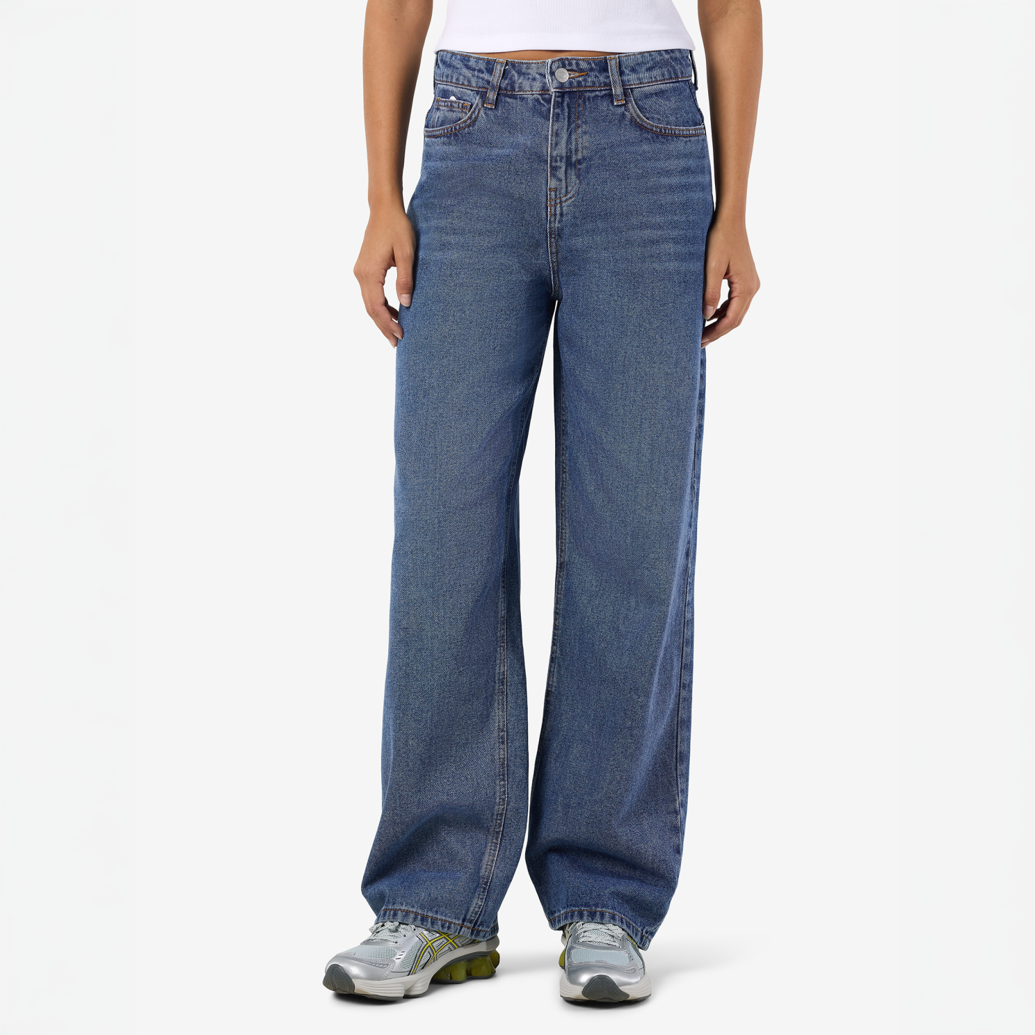 Noisy May Alexa Dame Jeans Medium Blue Denim 32 32