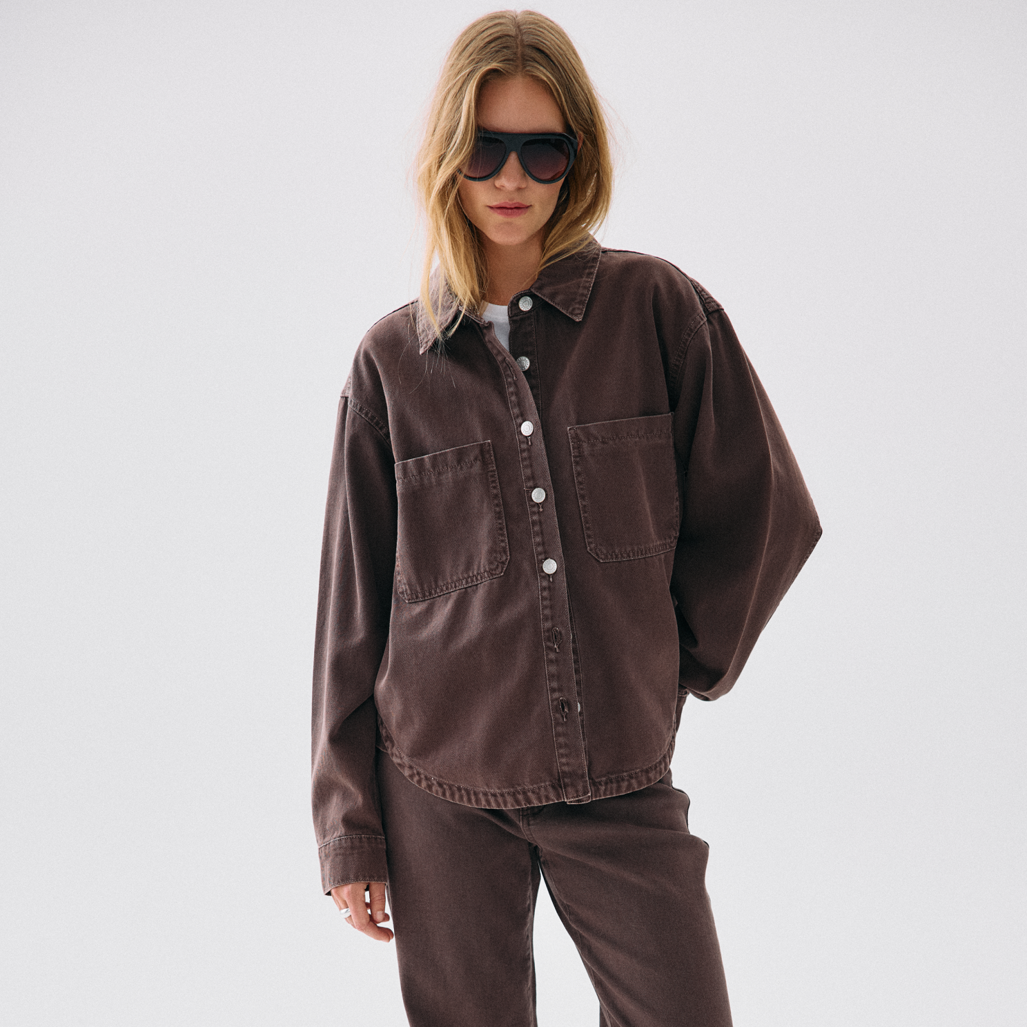 Noisy May Alva Dame Skjorte Chocolate Brown Xs