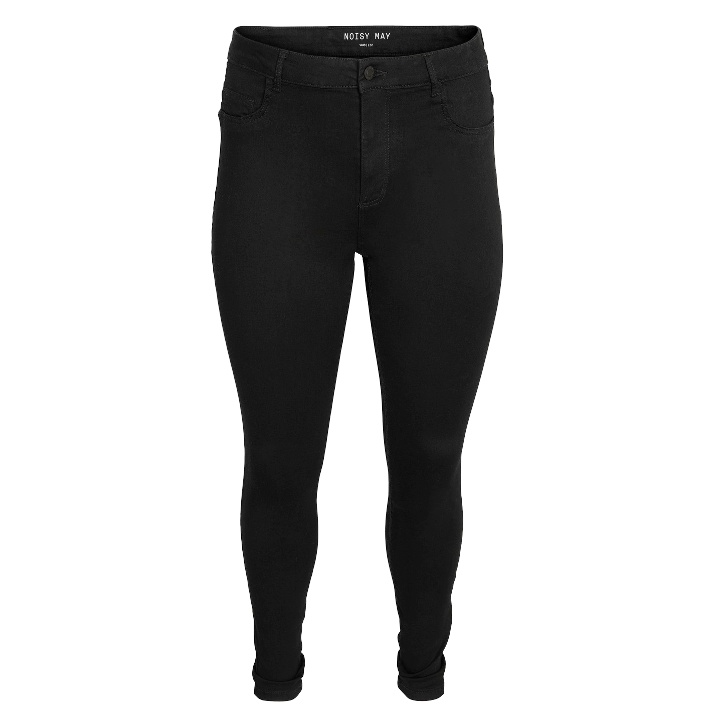 Noisy May Curve Dame Jeans Plus Size Black Denim 54 30
