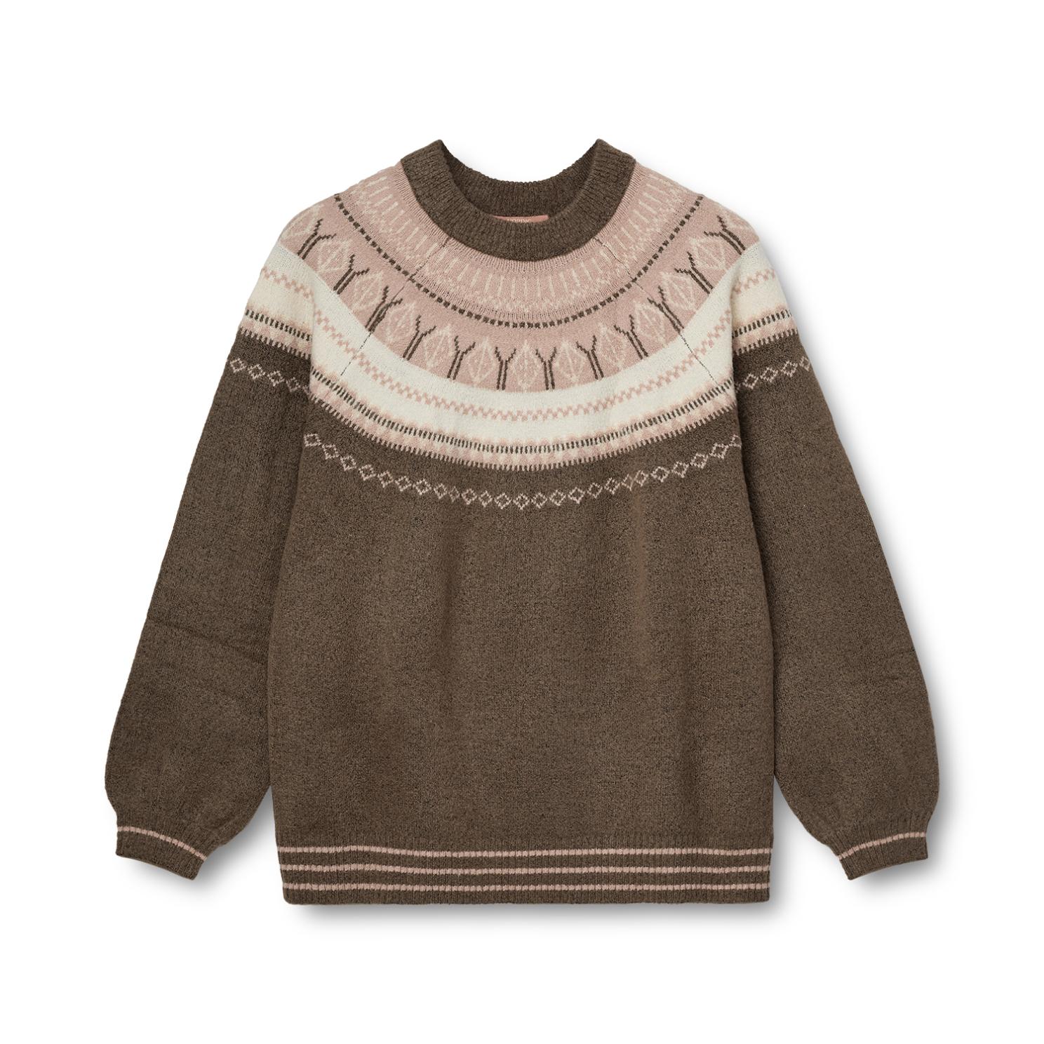 Nordic Project 18 Dame Striktrøje Chocolate Brown