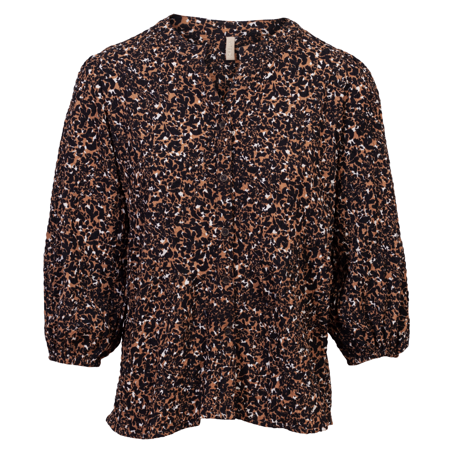 Ofelia Dame Skjorte Brown Combi