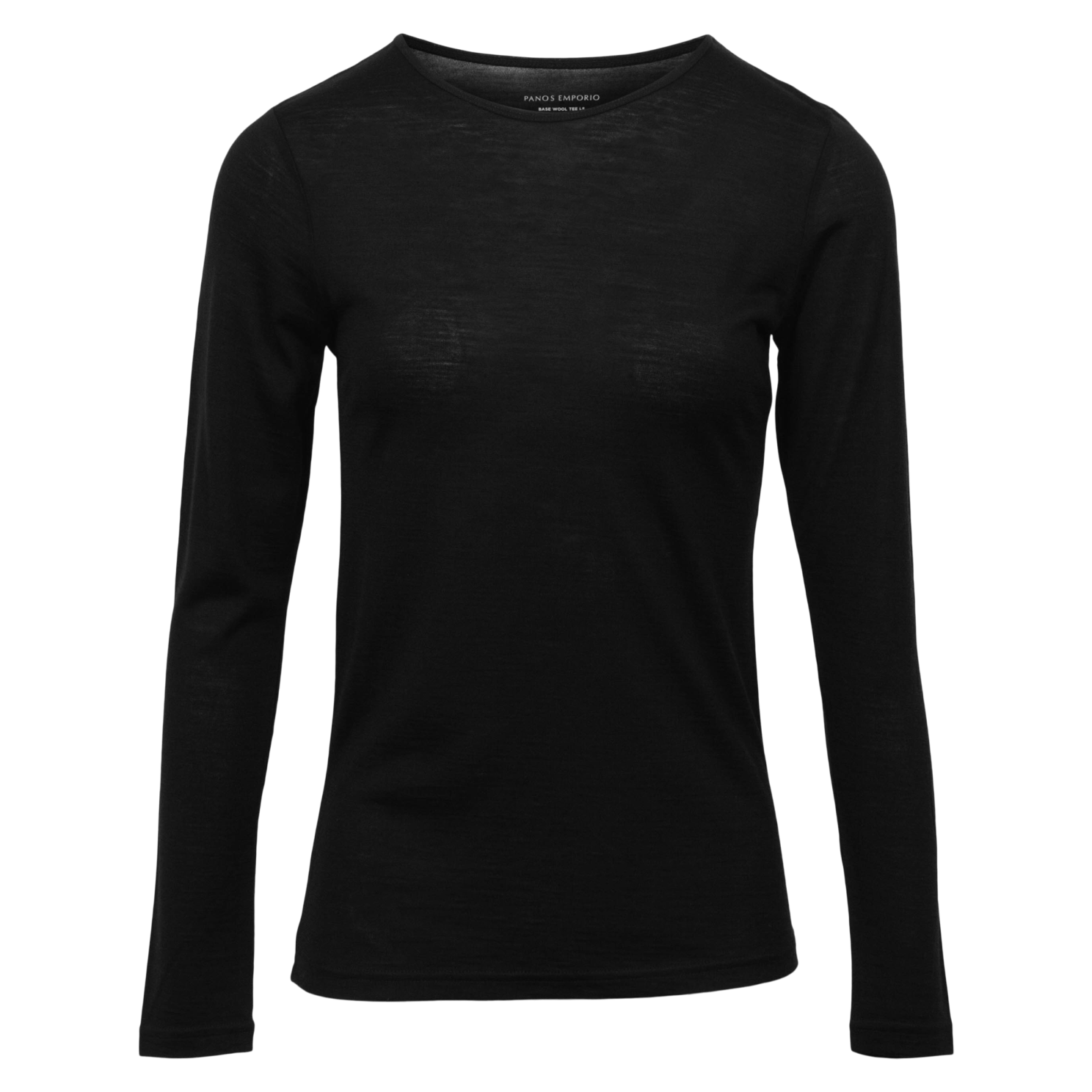 Panos Emporio Dame Langærmet  -shirt   Merinouldmix Black