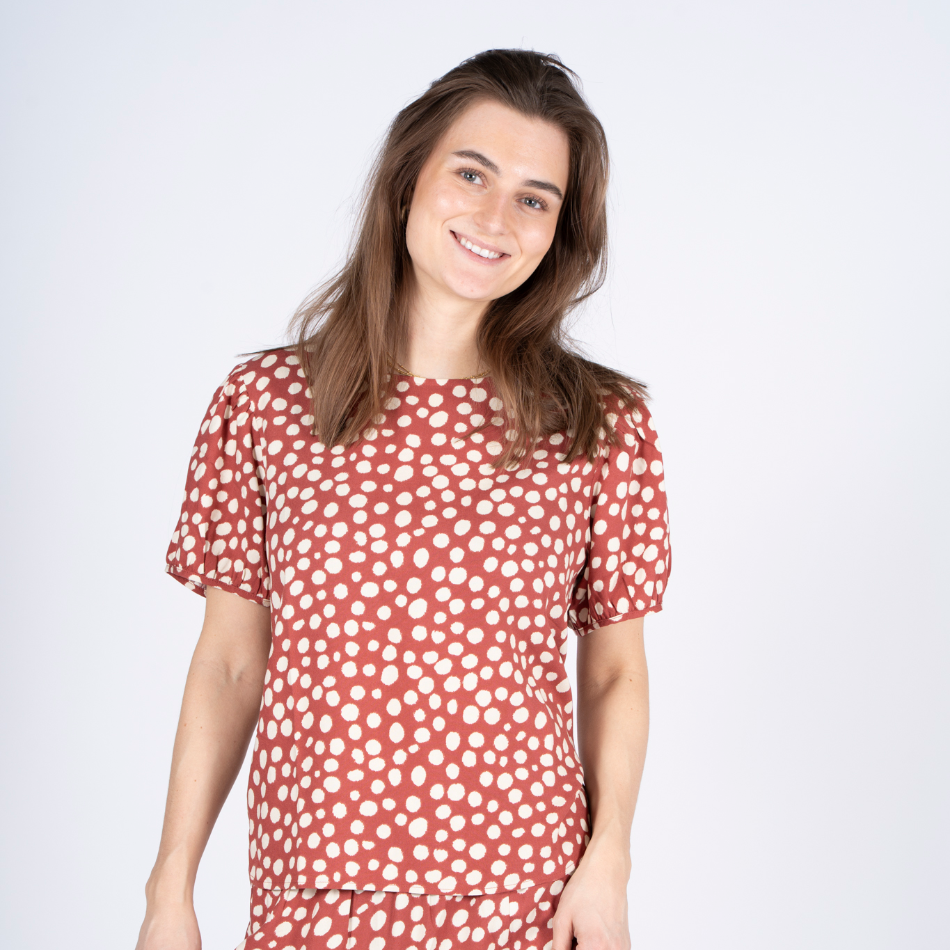 Sasia Dame Bluse Marsala Brown