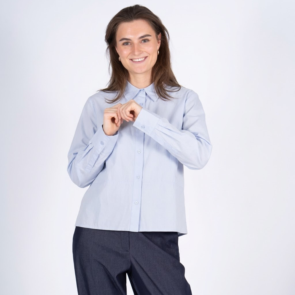 Sasia Sigrid Dame Skjorte Cashmere Blue
