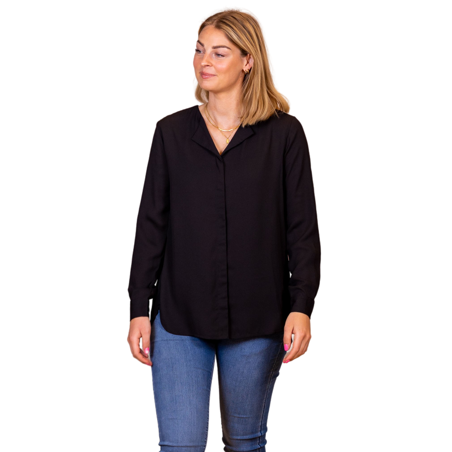 Steenholt Clara Dame Bluse Jet Black