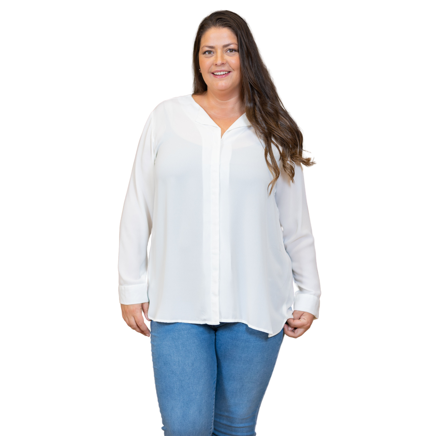 Steenholt Clara Dame Bluse Plus Size Bright White 52