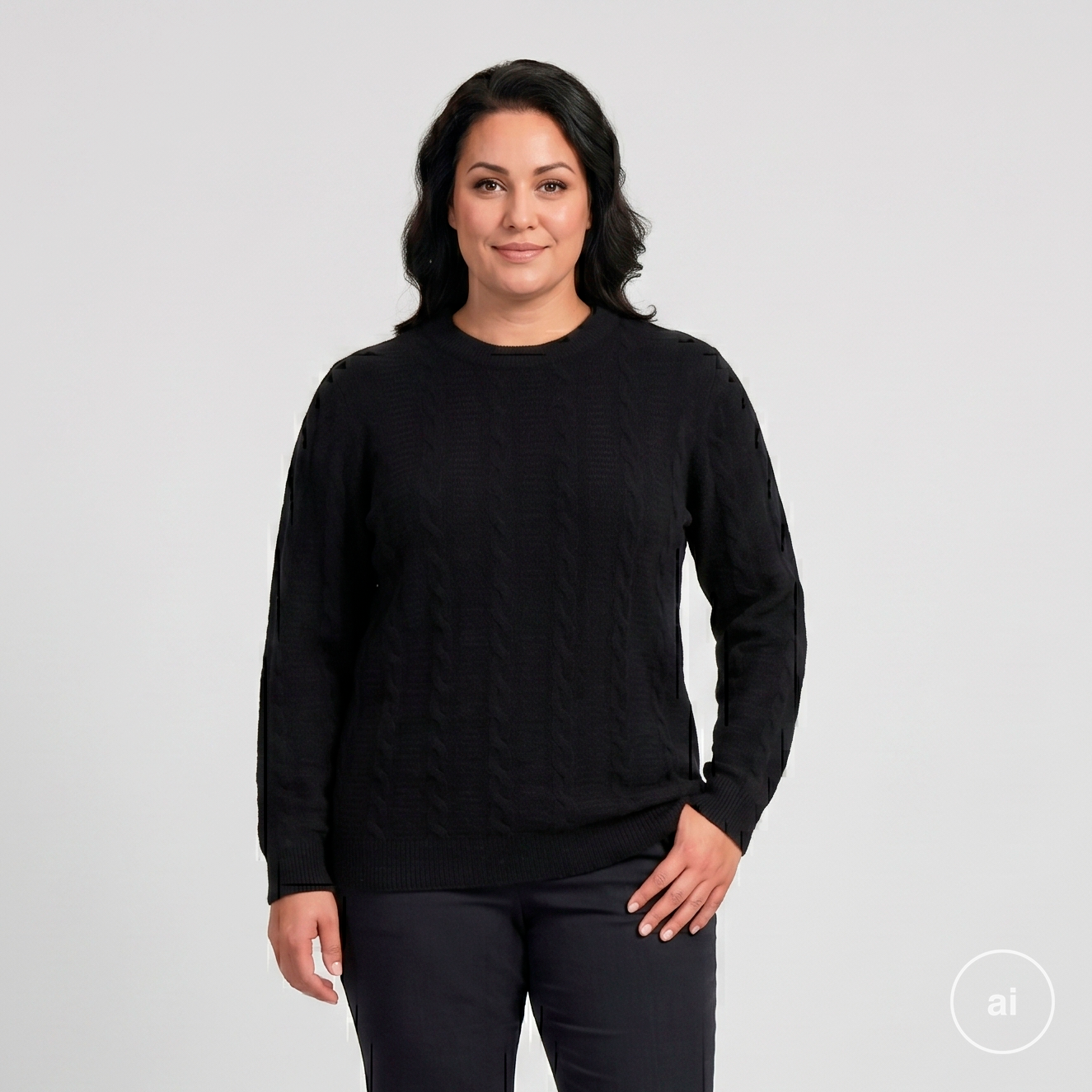 Steenholt Dame Striktrøje Black 52