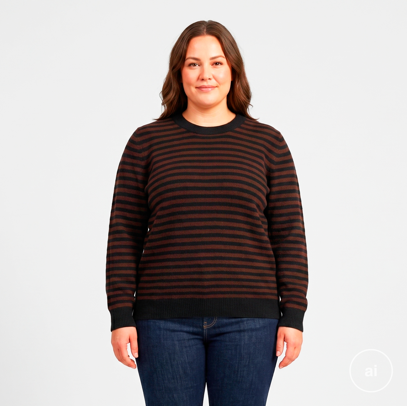 Steenholt Dame Striktrøje Rum Raisin Black 44