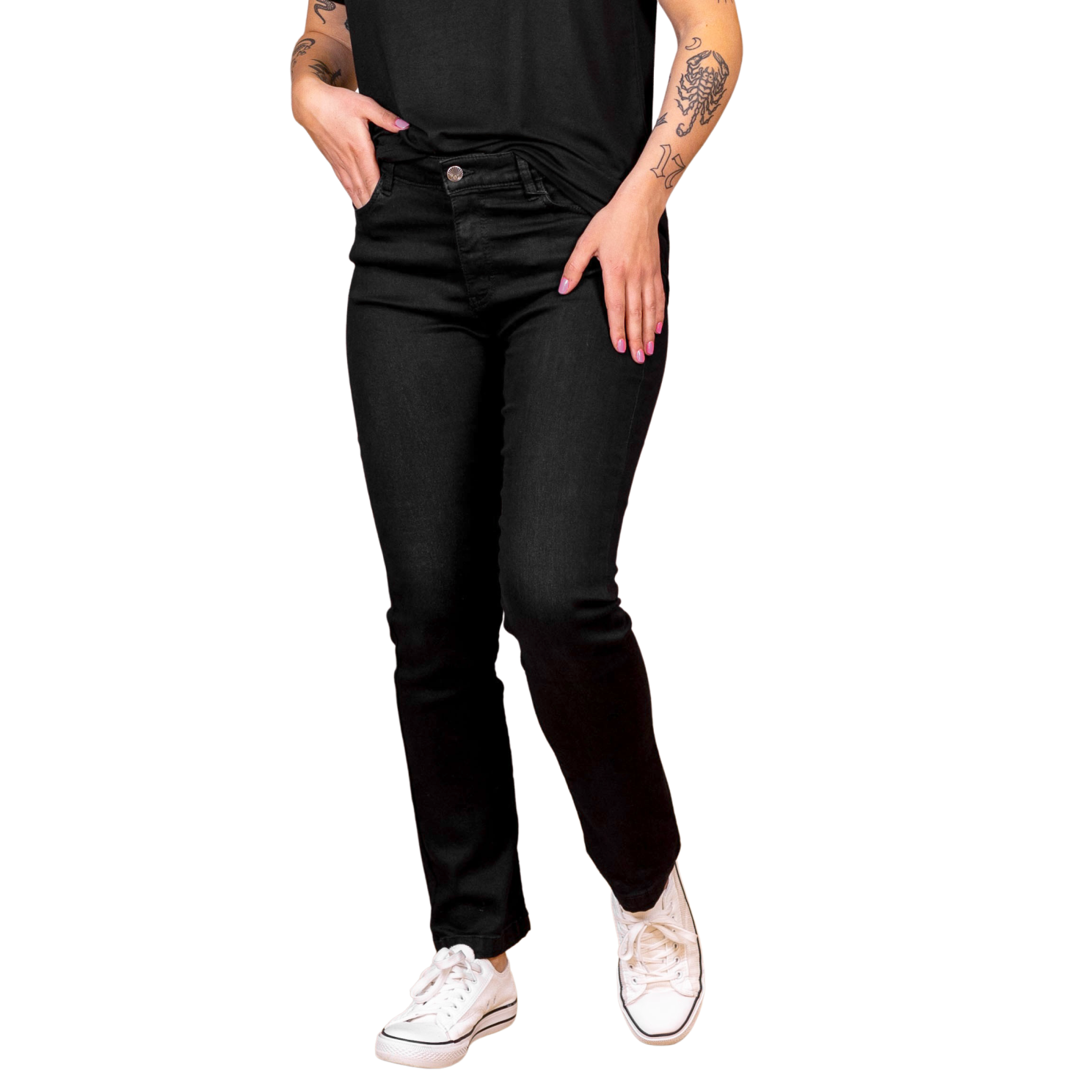 Steenholt Grace Dame Jeans    Stretch Black Denim 44 32