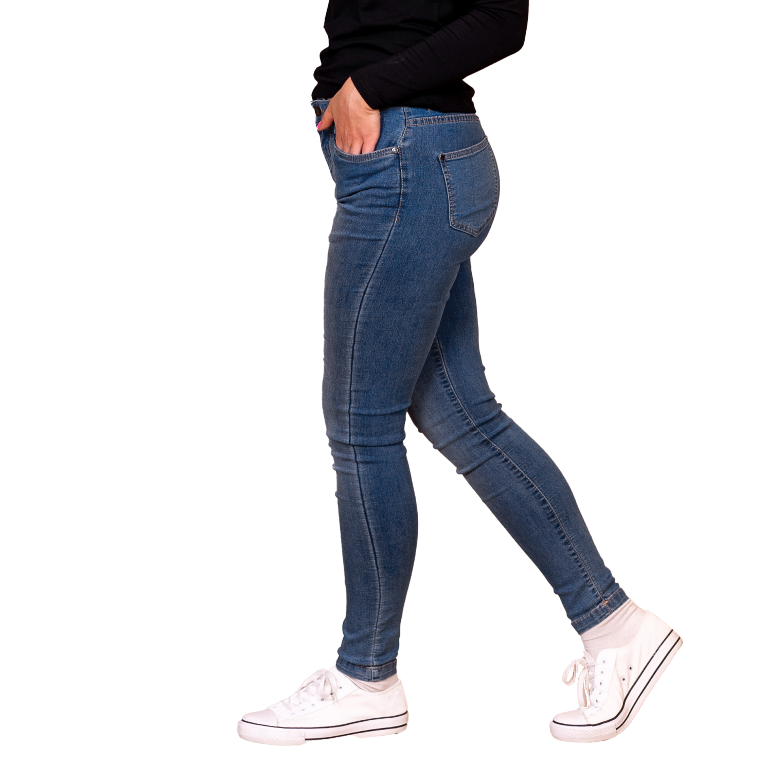 Steenholt Grace Dame Jeans    Stretch    Light Blue Denim 44 32