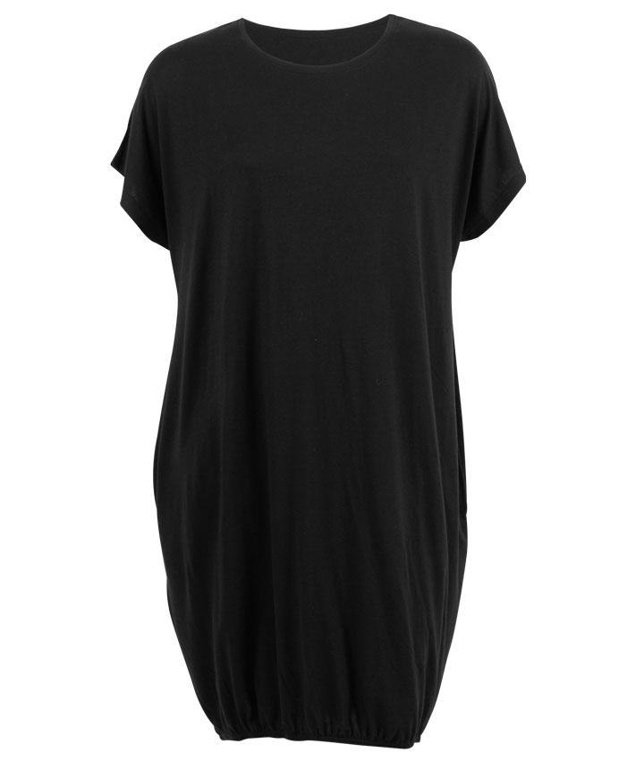 Steenholt Nima Dame Kjole Plus Size Jet Black 46