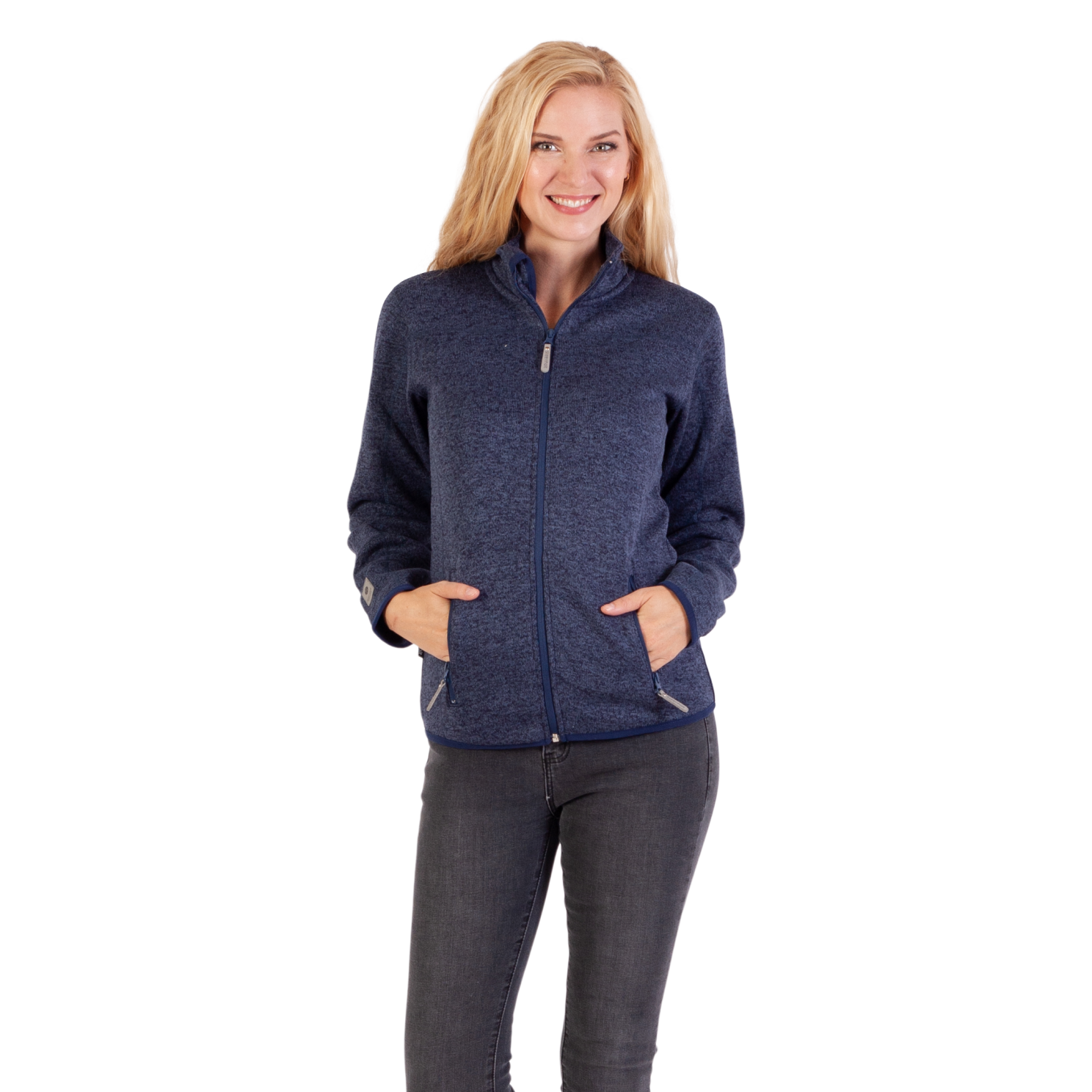 Steenholt Ocean Dame Fleecejakke Melange Blue