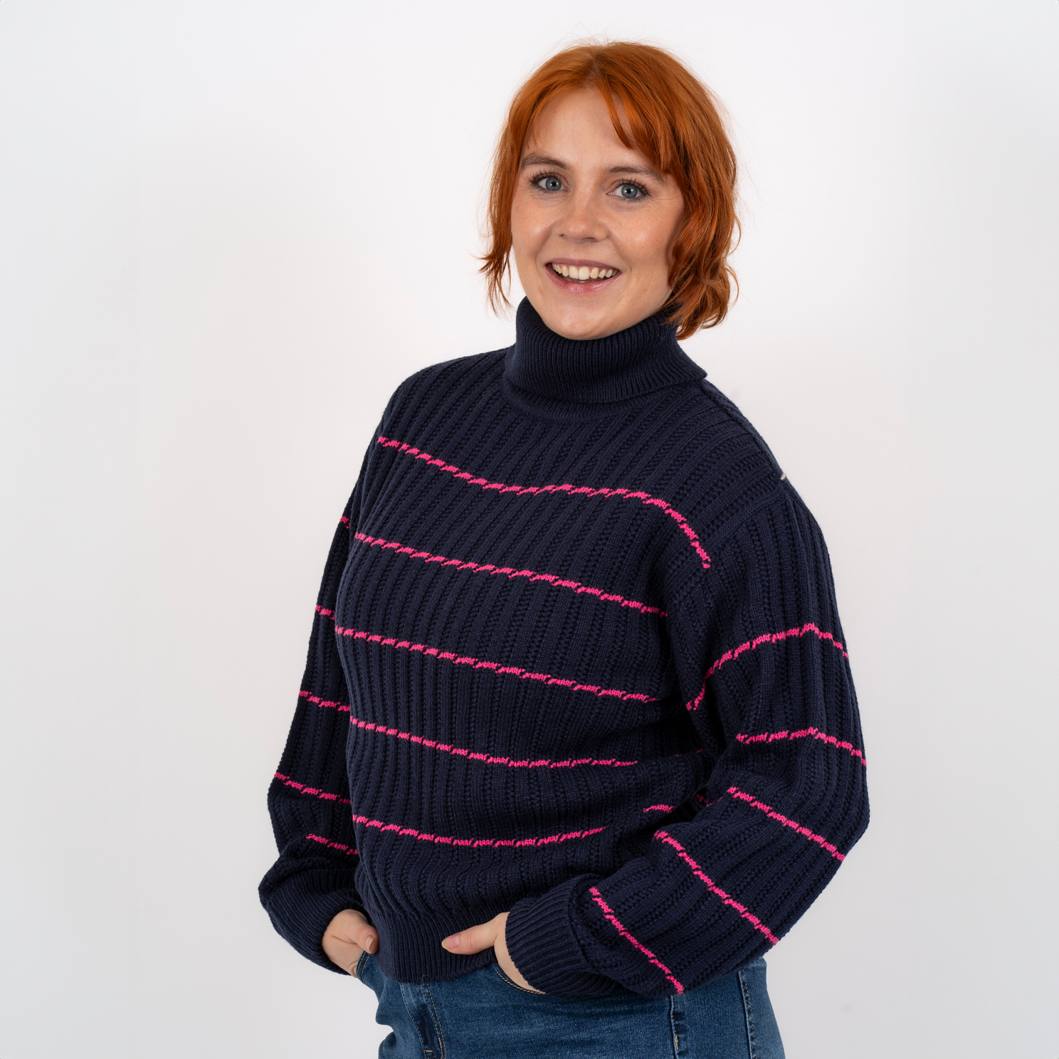 Steenholt Olivia Dame Striktrøje Navy
