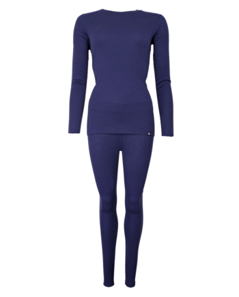 Uldundertøj Sæt Dame 100  Merino Uld Blå