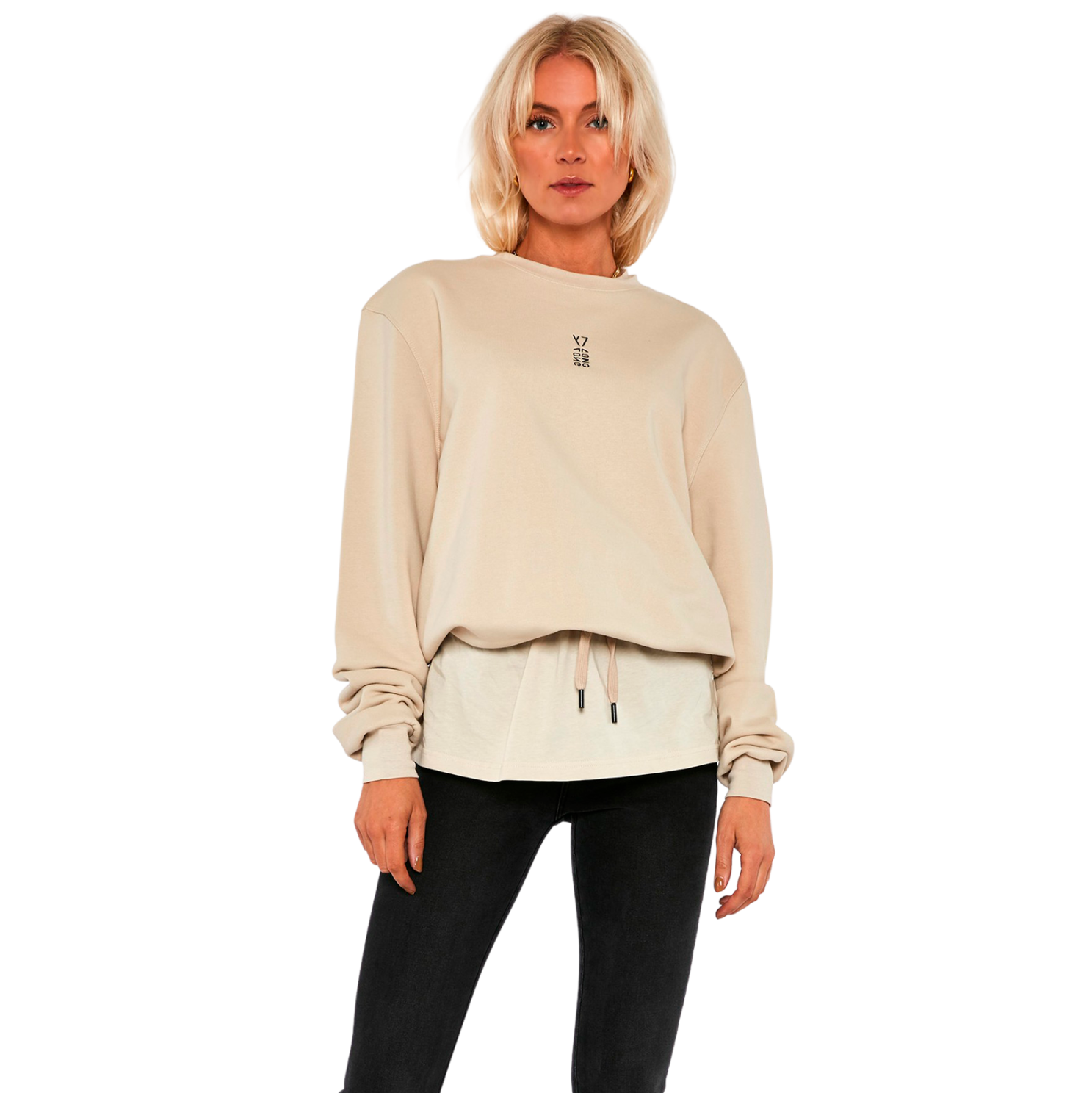 Y7 Luke Dame Sweatshirt Fog Sand