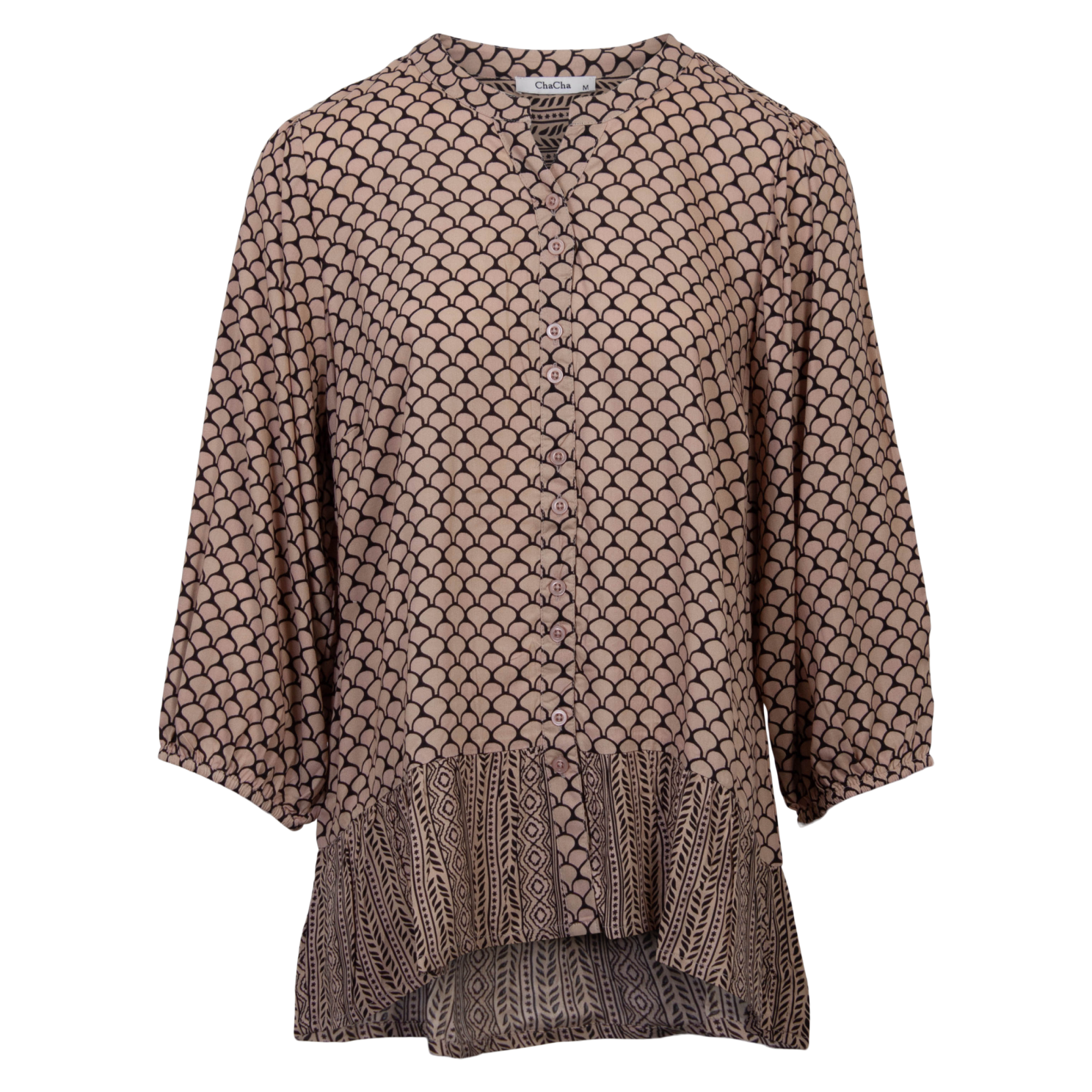 Zbyz Dame Bluse Plus Size Beige 46 48