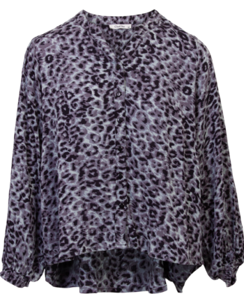Zbyz Dame Bluse Plus Size Black Animal 54 56