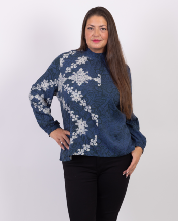 Zbyz Dame Bluse Plus Size Navy Sort 54 56