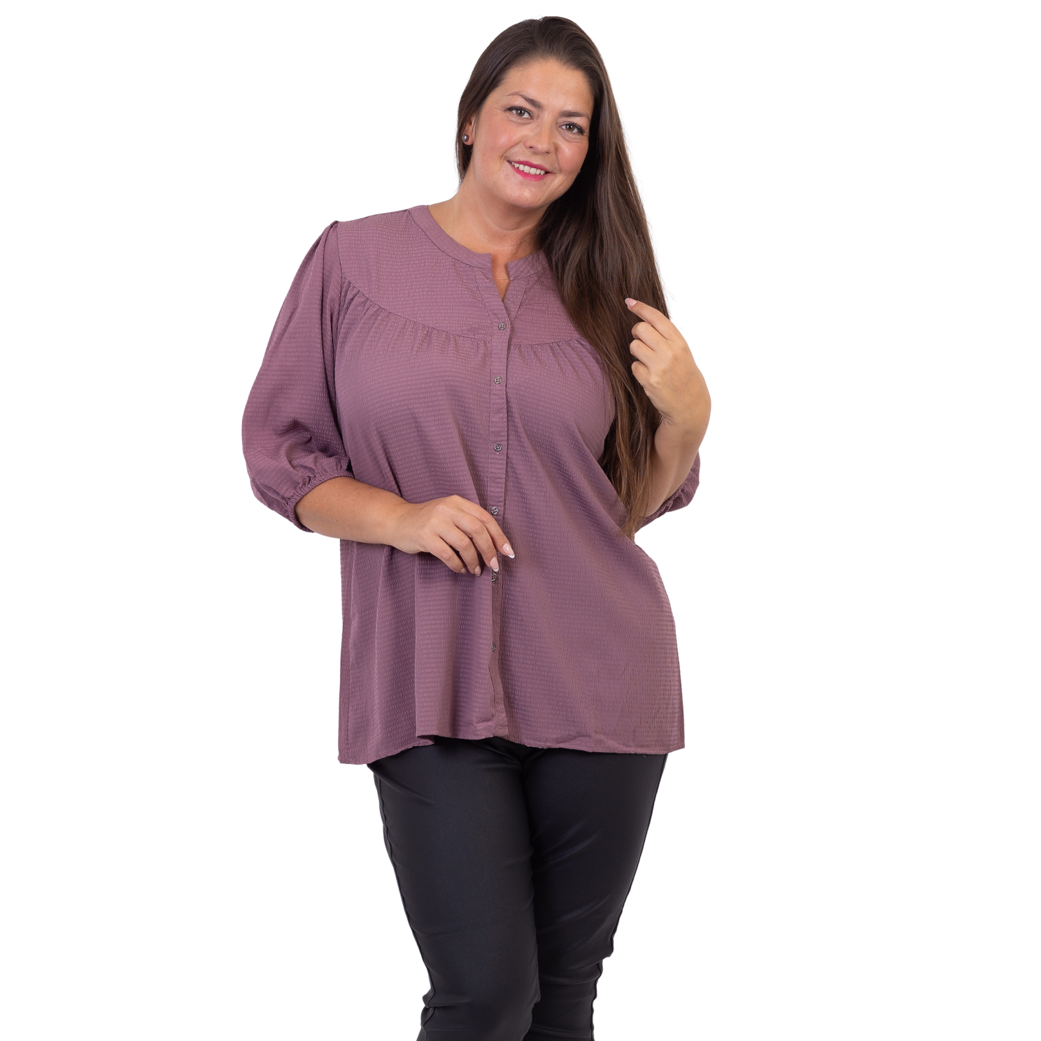 Zbyz Dame Bluse Plus Size Plum 54 56