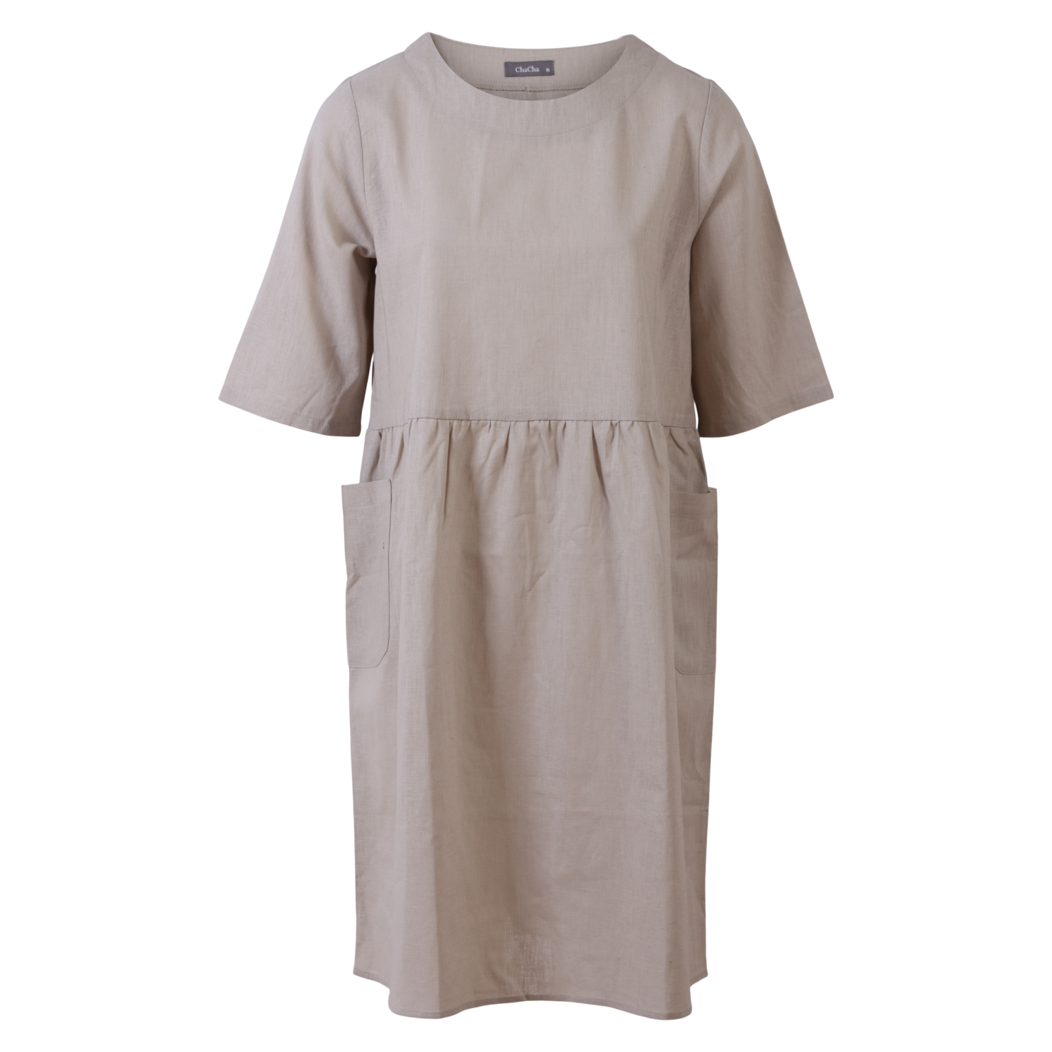 Zbyz Dame Kjole Plus Size Beige 50 52
