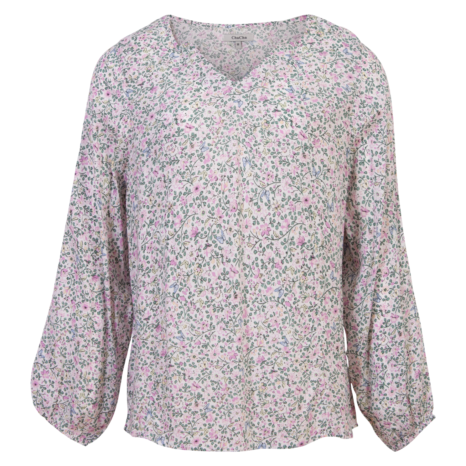 Zbyz Dame Skjorte Plus Size Navy Blomster 50 52
