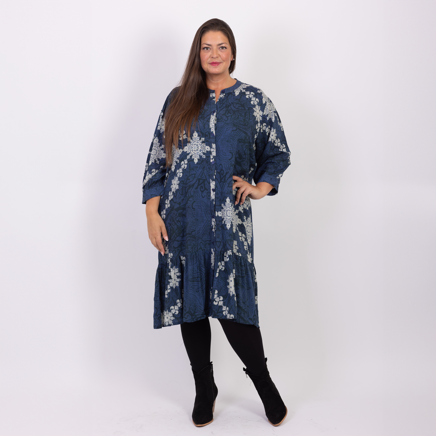 Zbyz Dame Tunika Plus Size Navy Sort 54 56