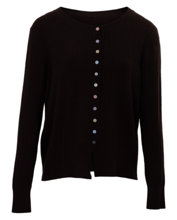 Anyway Dame Cardigan Coffee