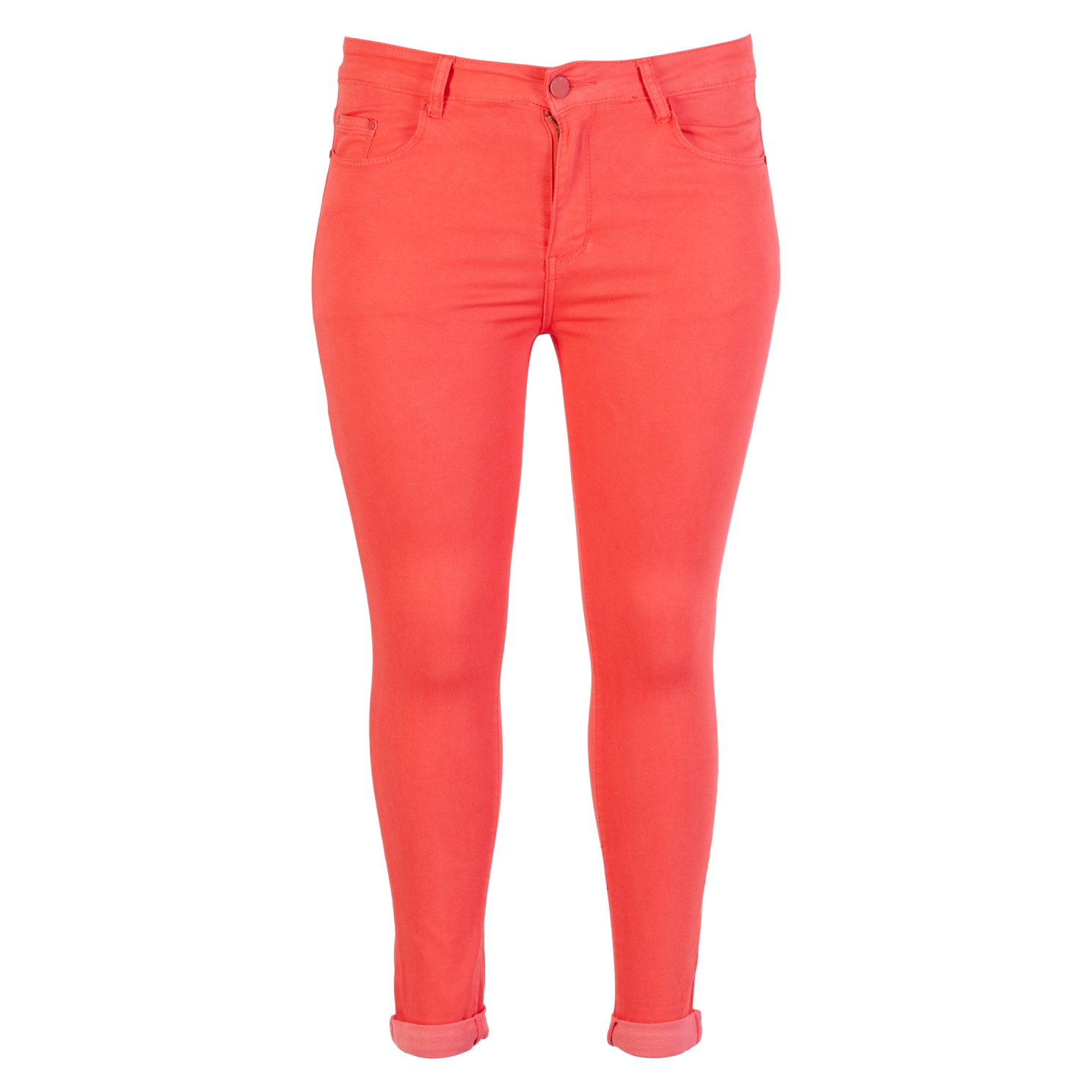 Bs Jeans Dame Jeans Plus Size Rød 46