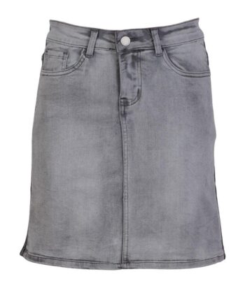 Bs Jeans Dame Nederdel Grå 36