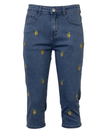 Bs Jeans Karla Dame Capri    Stretch Denim Citron 42