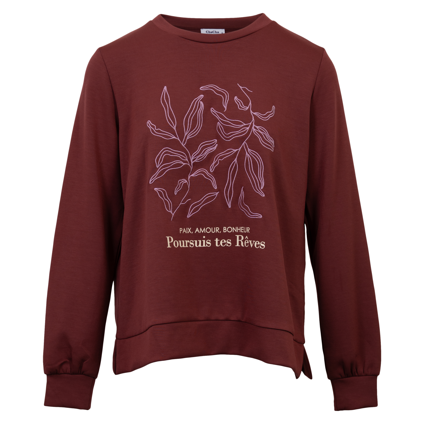 Chacha Banu Dame Sweatshirt Bordeaux