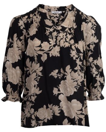 Chacha Dame Bluse Black Sand