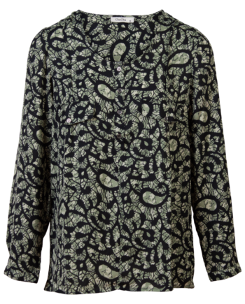 Chacha Dame Bluse Print   Khaki