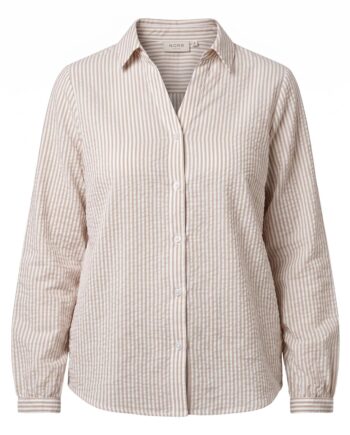 Chacha Dame Skjorte Beige Stripe