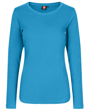 Id Interlock Dame Langærmet  -shirt Turkis