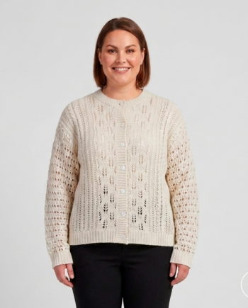 Sasia Bolette Dame Cardigan Whitecap Gray 54 56